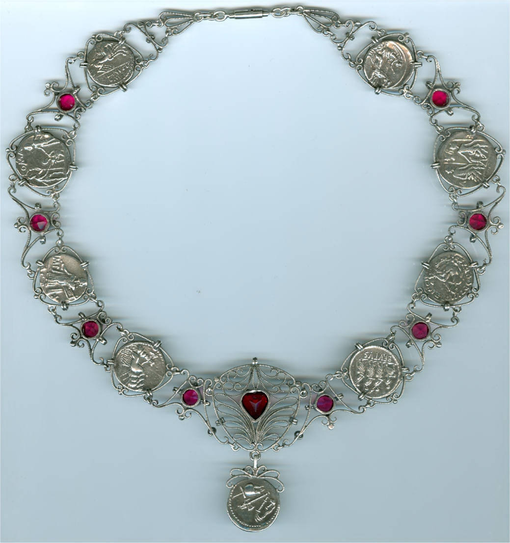 Victorian silver parure set, bracelet, necklace and earrings (image 9 of 9)